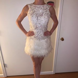 White custom feather cocktail